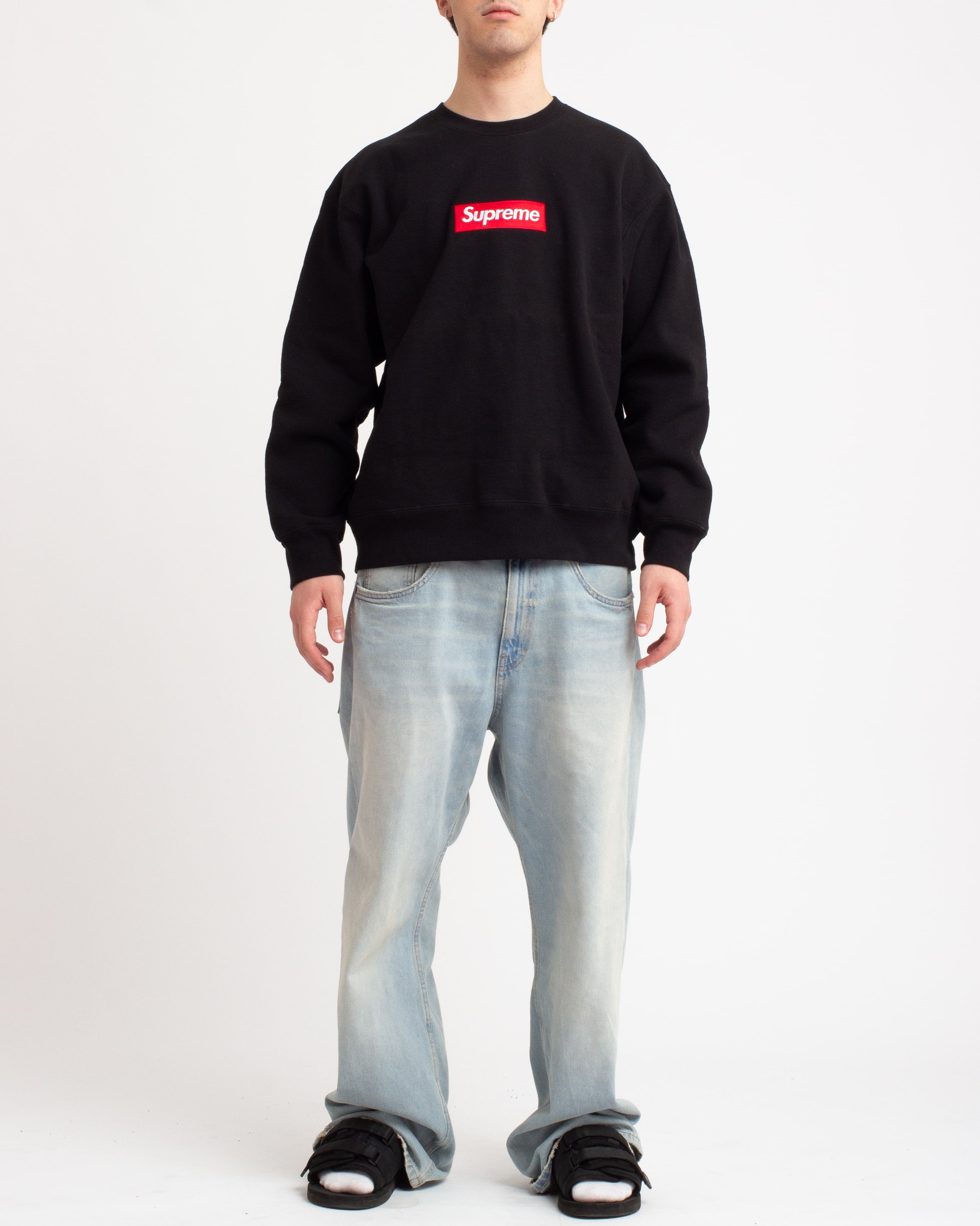 Box Logo Black Red Crewneck