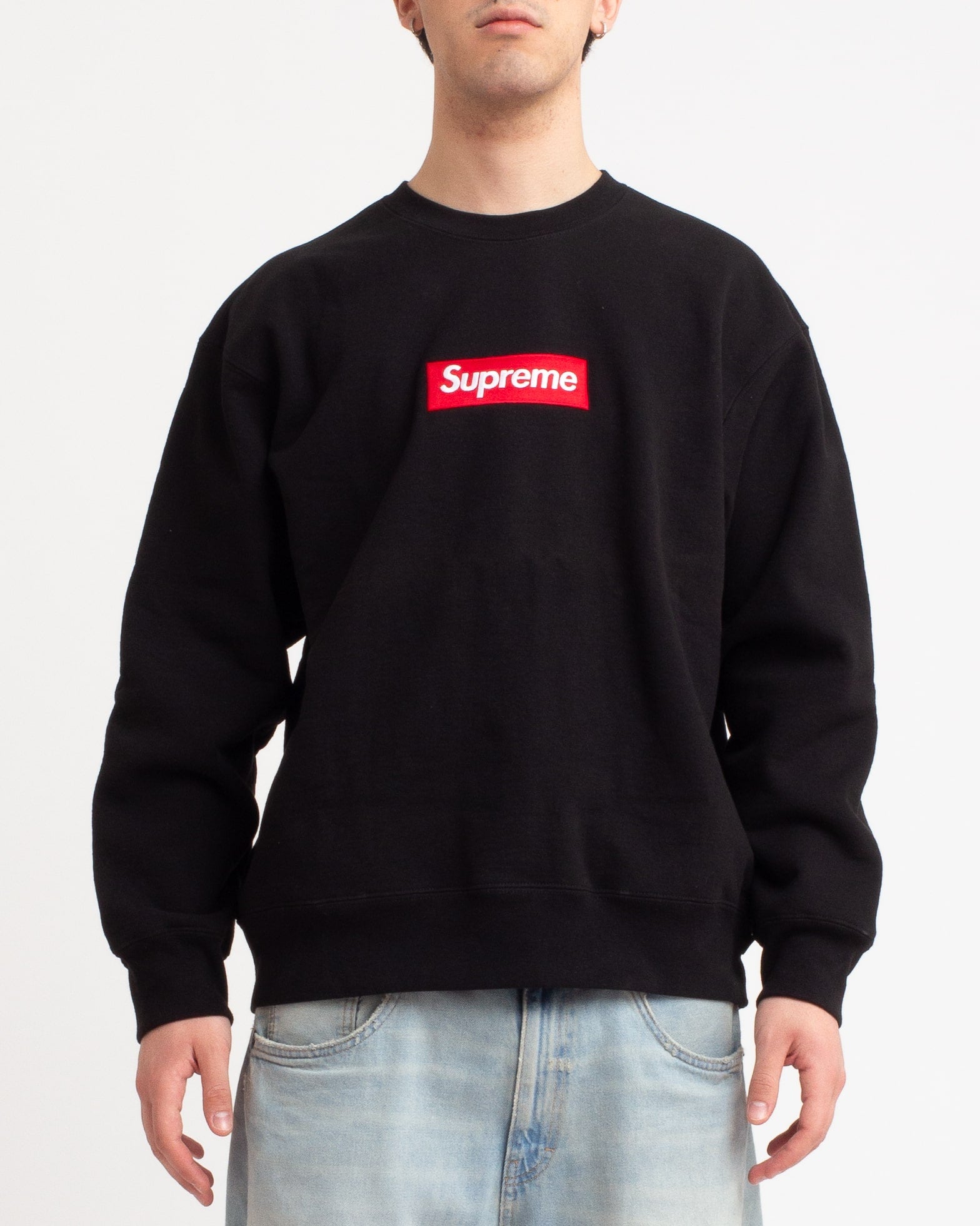 Box Logo Black Red Crewneck