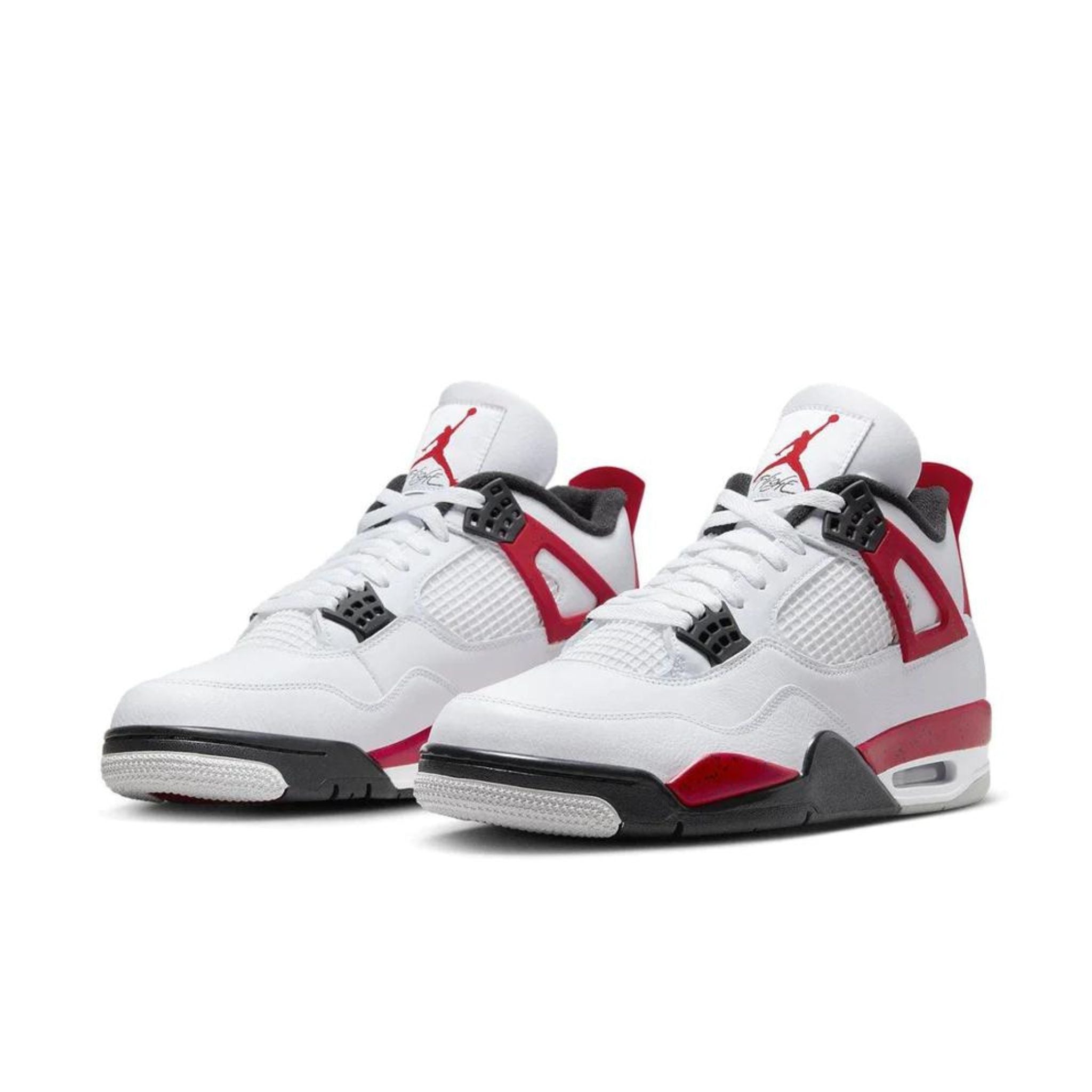 Jordan 4 red and white and black best sale